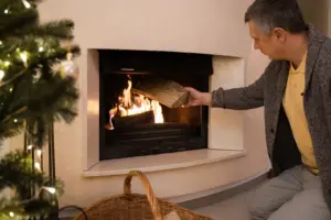Kominek elektryczny zamiast prawdziwego.